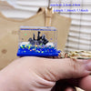 Black Pearl Pirate Ship Fluid Hourglass Decoration