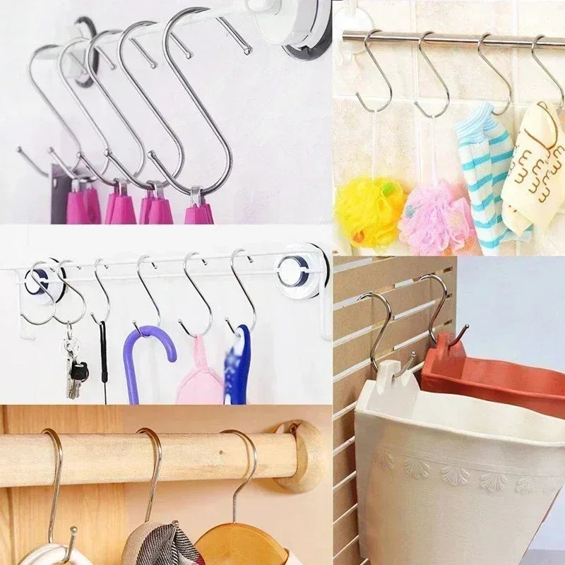 Stainless Steel S Hooks for Kitchen, Bathroom & Organizing