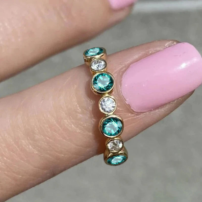 Round Cubic Zirconia Statement Ring