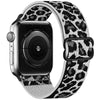 Leopard Print Nylon Apple Watch Band with Adjustable Strap