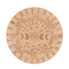 Wooden Pendulum Board with Celestial Design for Divination and Home Decor