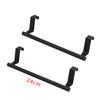 Black punch-free over-cabinet towel rack with a 24cm length