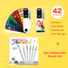 Faltbares Aquarell-Set für unterwegs mit Fächerpinsel