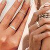 Dainty Gold-Plated Stacking Rings with Cubic Zirconia