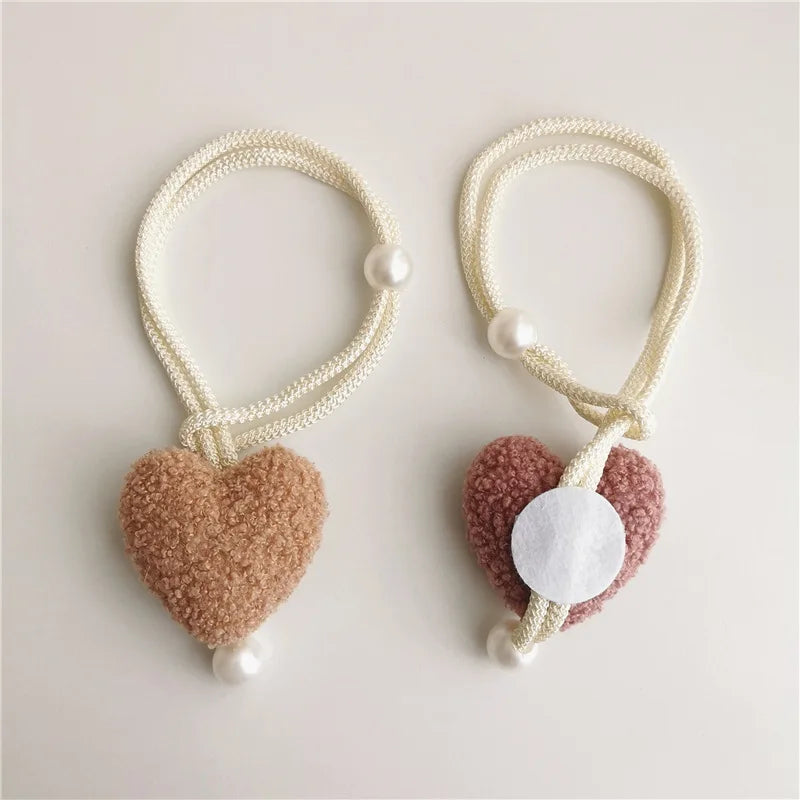 Plush Heart Tieback Curtain Decoration