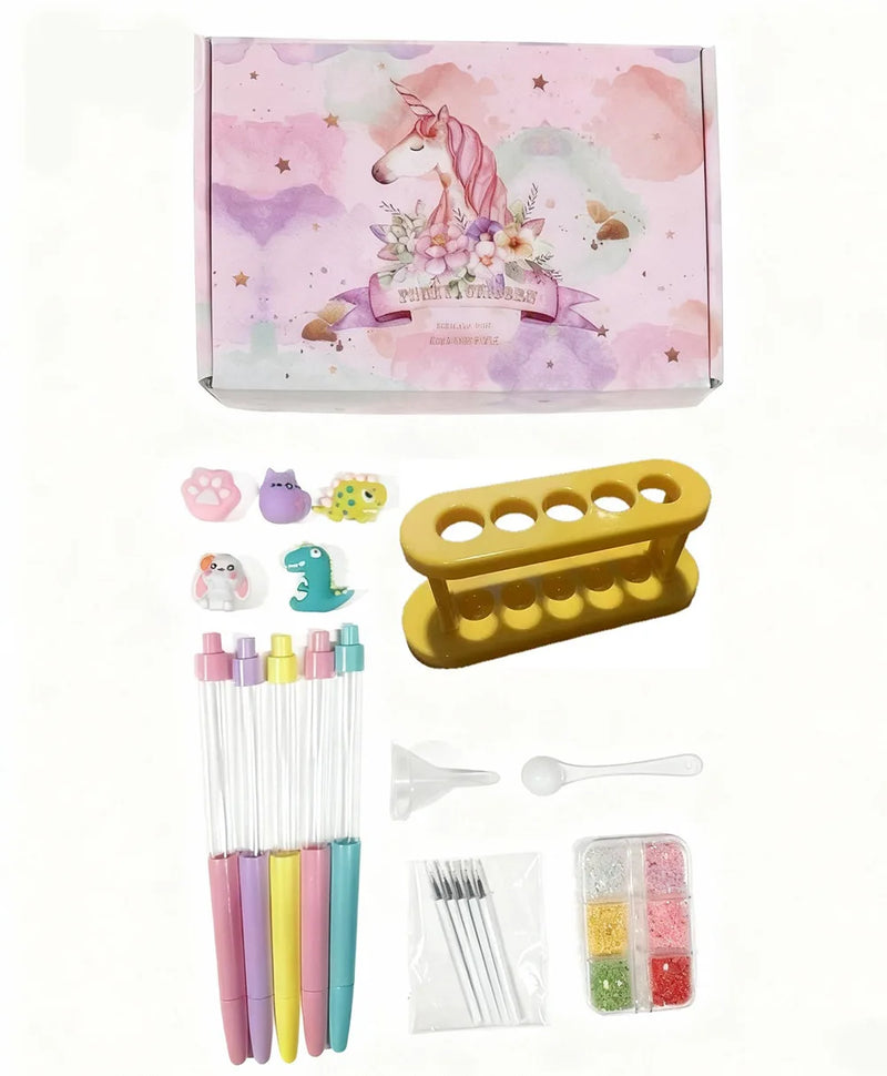 Kit de Manualidades con Bolígrafos Brillantes DIY para Niños