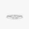 Classic Three-Stone Moissanite Engagement Ring in Sterling Silver
