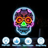 Skull-shaped LED neon light with bright colors and features for eye protection and energy saving