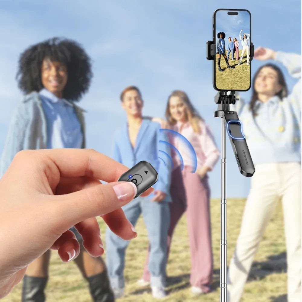 Adjustable Selfie Stick Tripod with Bluetooth Remote and Fill Light