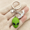Space Explorer Enamel Keychain – UFO & Astronaut Design