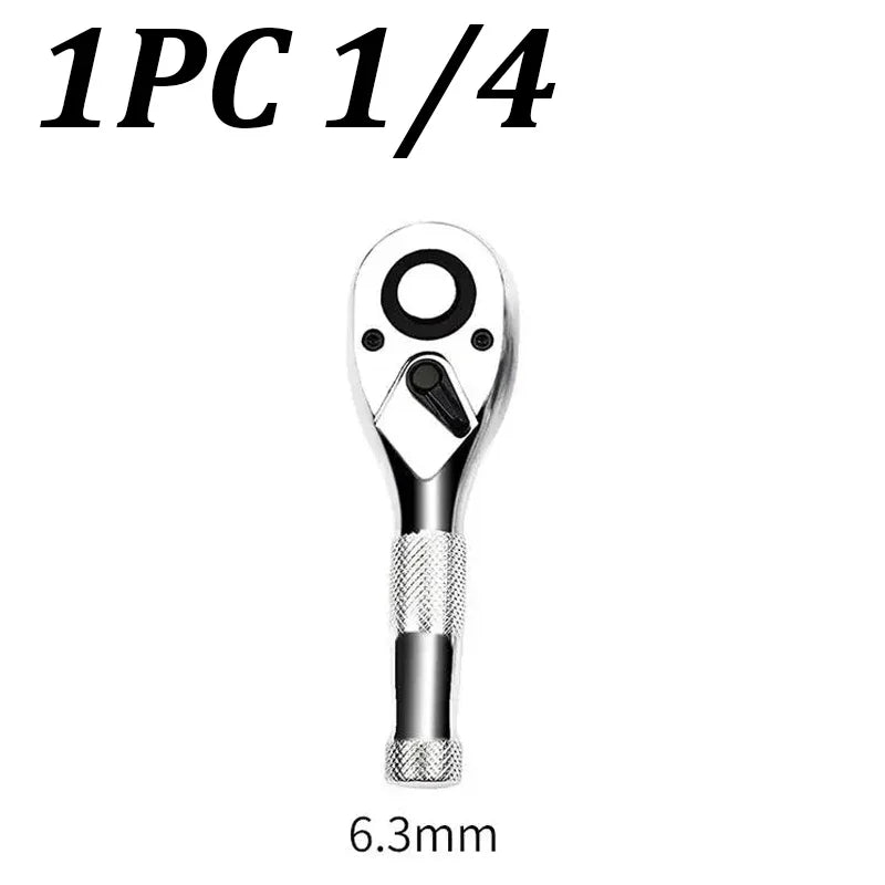 Compact 3-Piece Stubby Ratchet Wrench Set