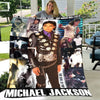 Michael Jackson Retro Print Coral Fleece Decke