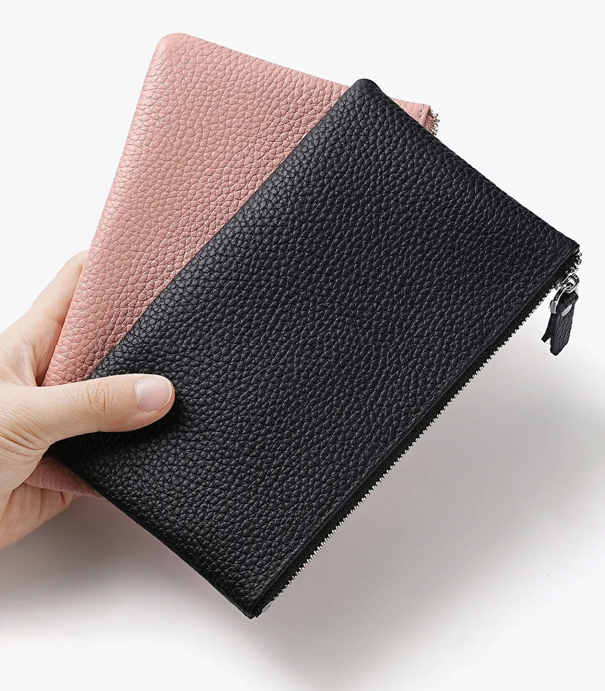Genuine Leather Wristlet Clutch Wallet with Phone Pocket