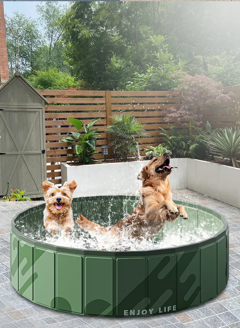 Foldable Anti-Scratch Pet Bath Tub with Quick Drain