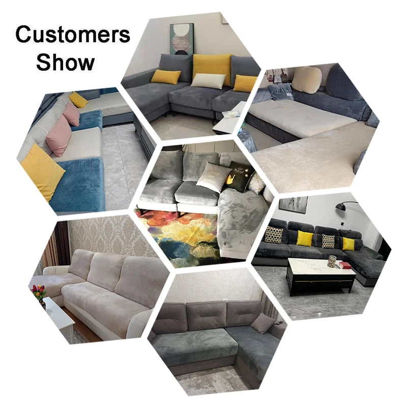 Stretchy Velvet Sofa Cushion Covers – Anti-Slip & Machine Washable