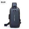 Men's Waterproof Anti-Theft Crossbody Bag with USB Charging Port