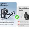 Secure 3-Digit Combination Helmet Lock with Anti-Cut Steel Cable