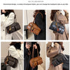 Women's Retro PU Leather Shoulder Bag with Multiple Pockets & Detachable Charm
