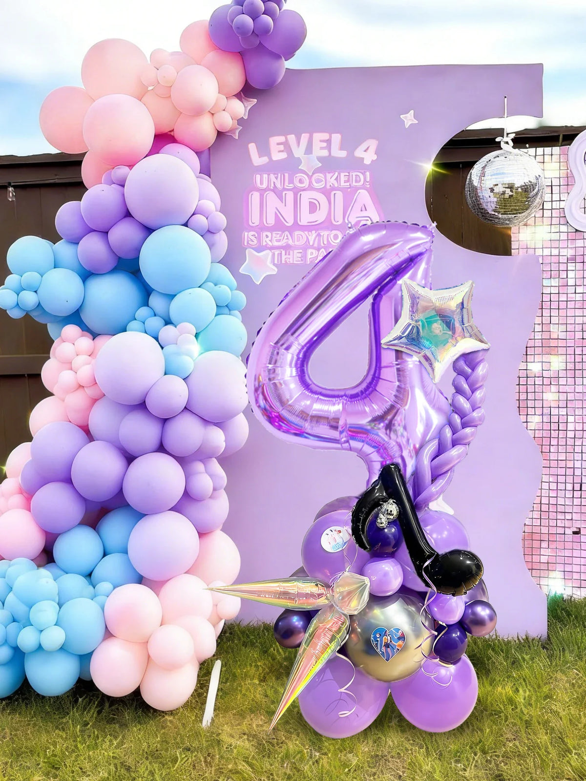 33-Piece K-Pop Music Theme Balloon Pillar Set for Party Decor
