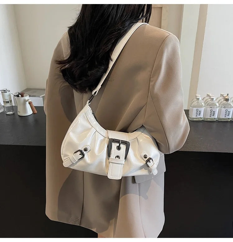 Y2K Retro Pleated Hobo Shoulder Bag