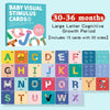 A set of 15 large letter cognitive growth period cards for baby visual stimulation
