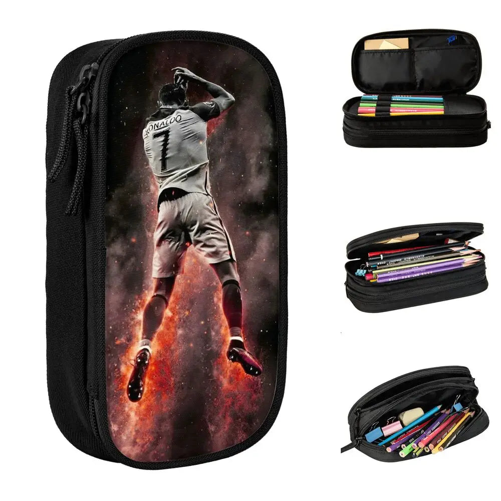 Soccer Star Pen Case – Large-Capacity Pencil Pouch