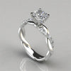 Two-Tone Princess Cut CZ Engagement Ring