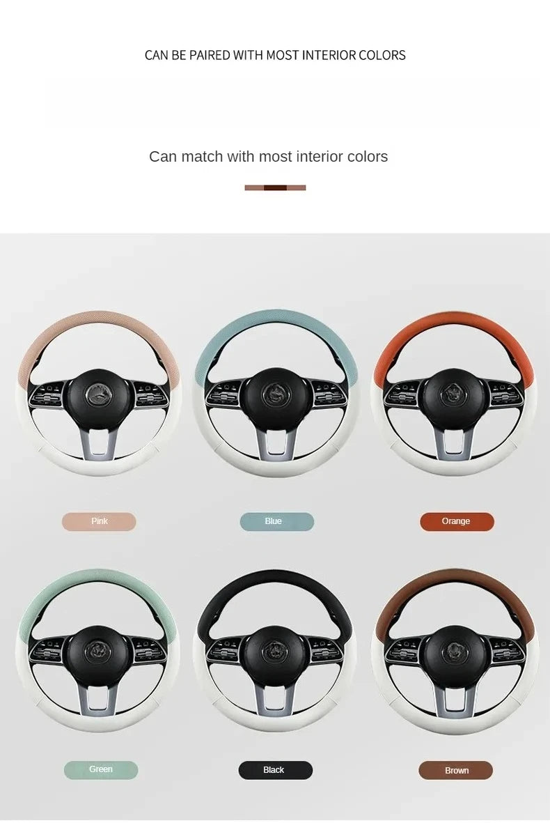 Perforated Nappa Leather Steering Wheel Cover