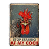 Retro Funny Chicken Farm Metal Sign for Kitchen and Coop