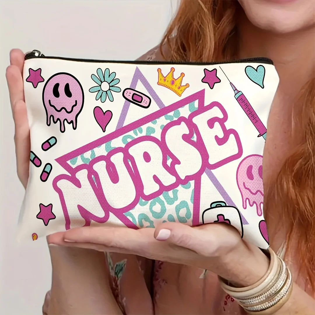 Nurse-Themed Makeup Bag with Medical Design