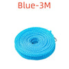 Línea de ropa duradera de nylon azul 3M enrollada para secado al aire libre