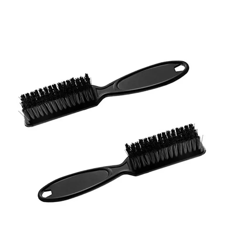 A black grooming brush set with two separate brushes for beard and hair grooming.