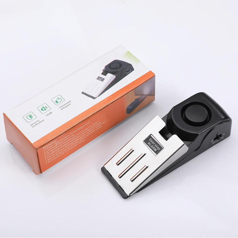 Portable Door Stop Alarm with 120dB Siren