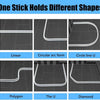 A collection of various shapes, including linear, circular arc, U-shape, polygon, and diamond, formed by a single stick.