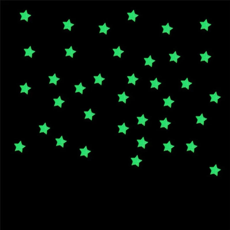 Glow-in-the-Dark 3D Star Wall Stickers for Kids' Rooms