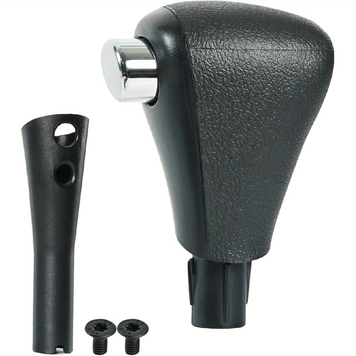 Automatic gear shift knob for Honda Accord featuring a black plastic housing and chrome cap.