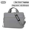 Grey waterproof nylon laptop sleeve bag for 15.6 inch laptops