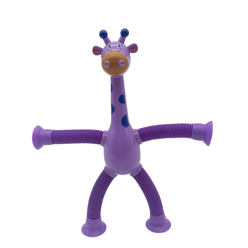 Suction Cup Giraffe Pop Tube Toy