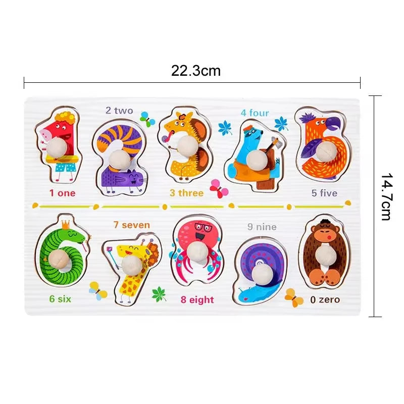 Wooden Alphabet Puzzle Board for Toddlers