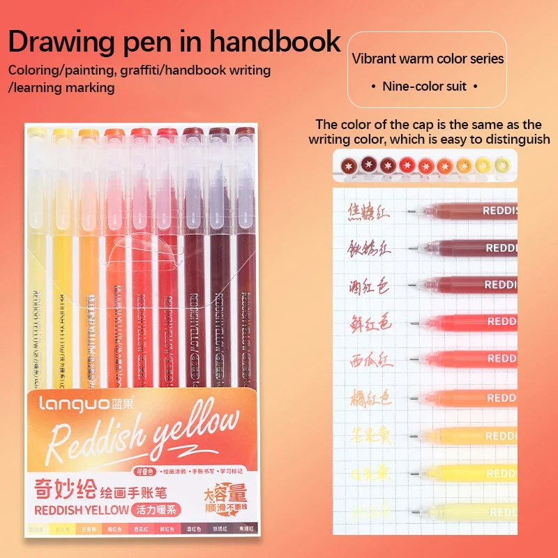Set de Stylos Gel Vifs pour le Journaling et les Études