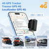 A smartphone displays a map interface showing the location of a vehicle, next to an OBD/OBD II GPS tracker device.