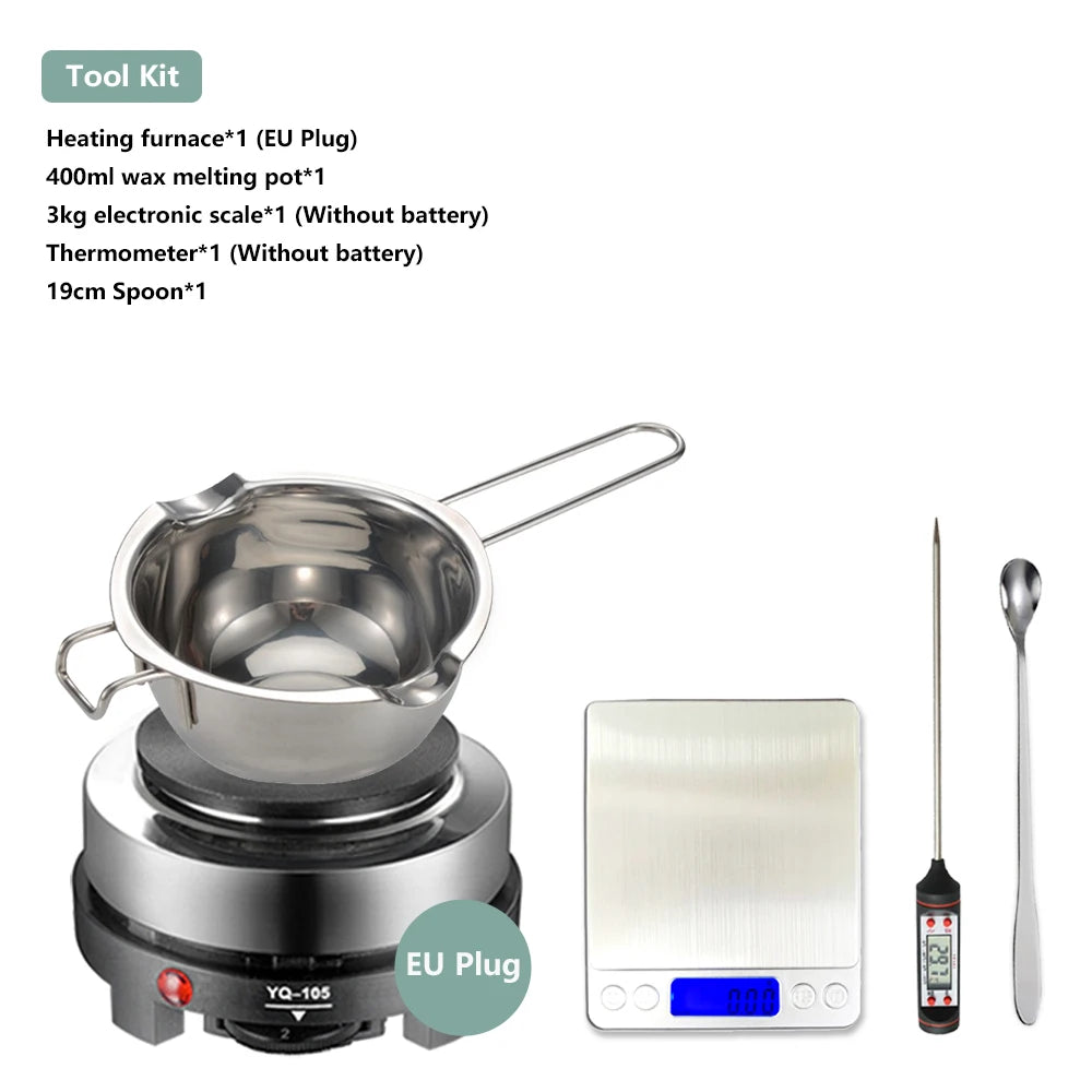 DIY Soy Wax Candle Making Kit with Stainless Steel Melting Pot