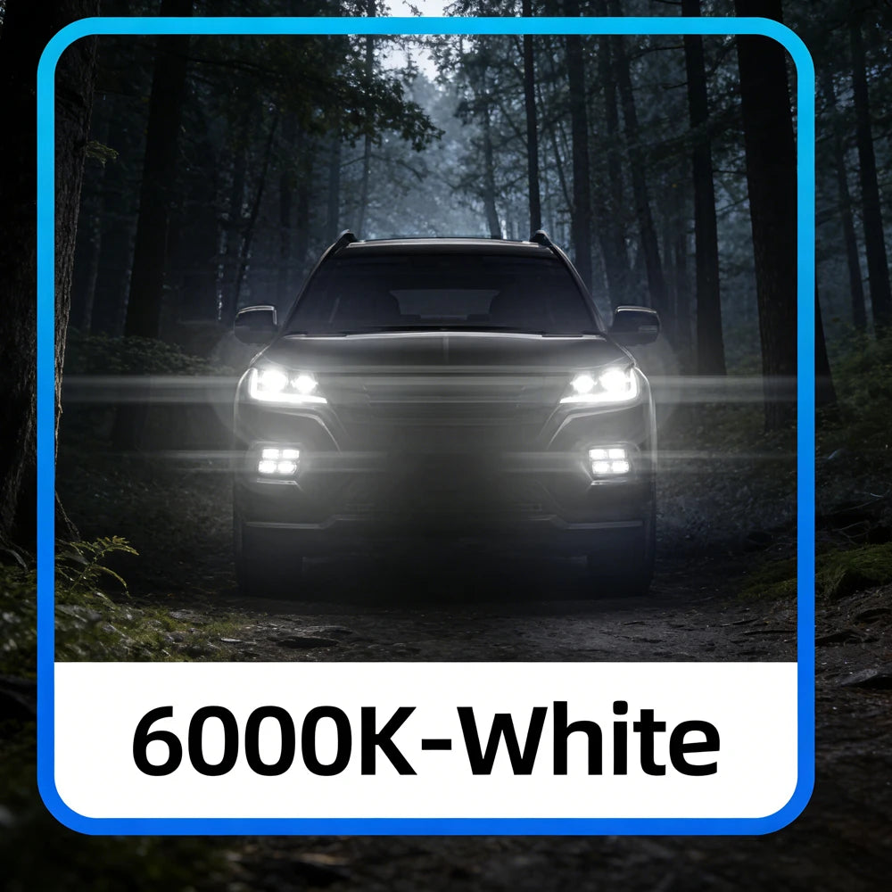 6000K/8000K LED Headlight Bulbs with Cooling Fan