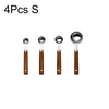 Stainless Steel Measuring Cup and Spoon Set with Wooden Handles
