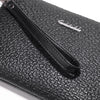 Men's Soft PU Leather Clutch Bag with Zipper Closure
