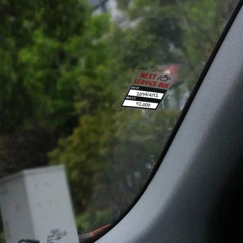 Oil Change Reminder Stickers