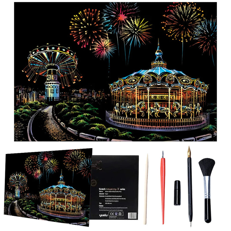 Mount Fuji Scratch Art Painting Kit