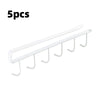 6-Hook Under Cabinet Storage Rack for Kitchen and Closet Organization