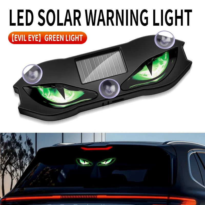Solar-Powered Demon Eye LED Car Light