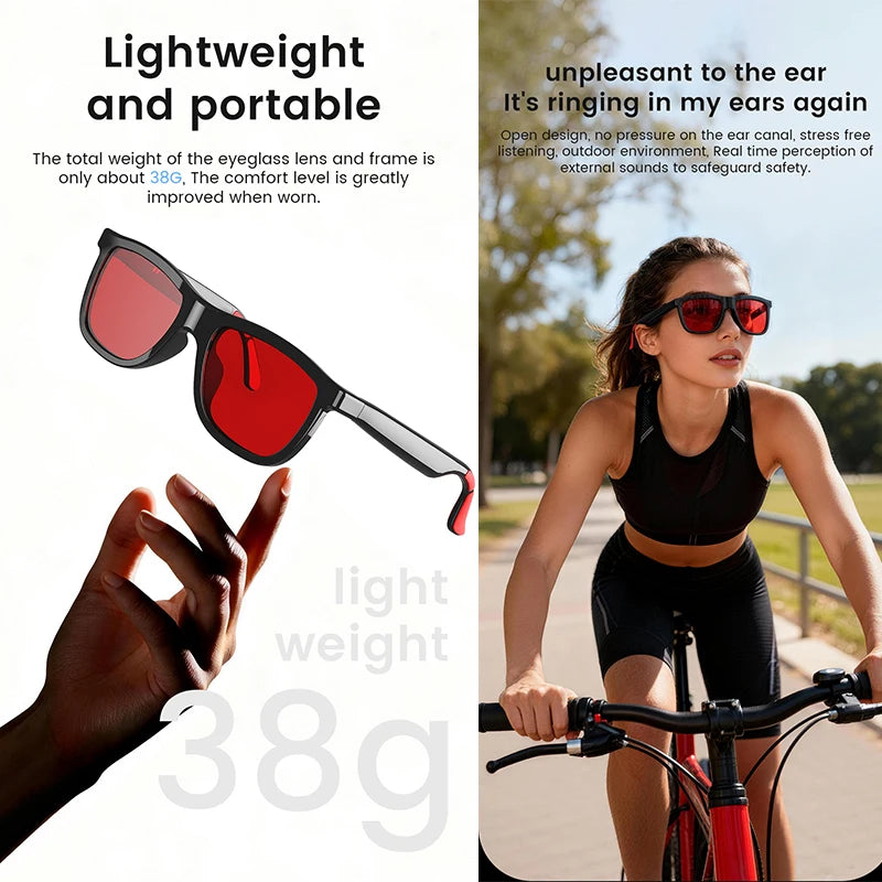 Lunettes audio intelligentes avec verres électrochromiques adaptatifs